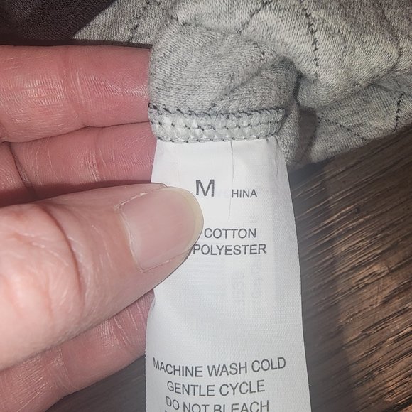 Quince Men's Reversible Quilted Pullover NWT Gray  Med - Picture 8 of 11